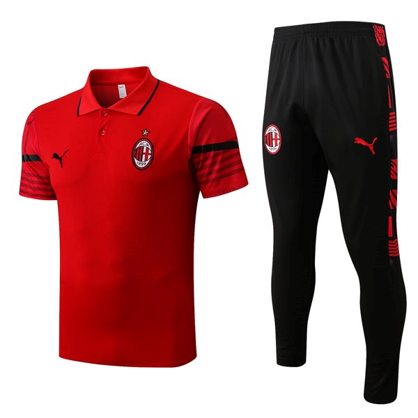 Polo AC Milan Komplett-Set 2022-23 Rote